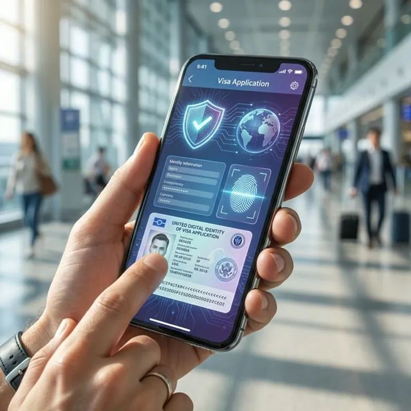 Digital visa verification on a smartphone