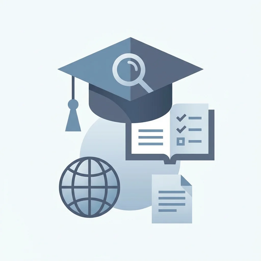 Graduation cap and compliance checklist illustration