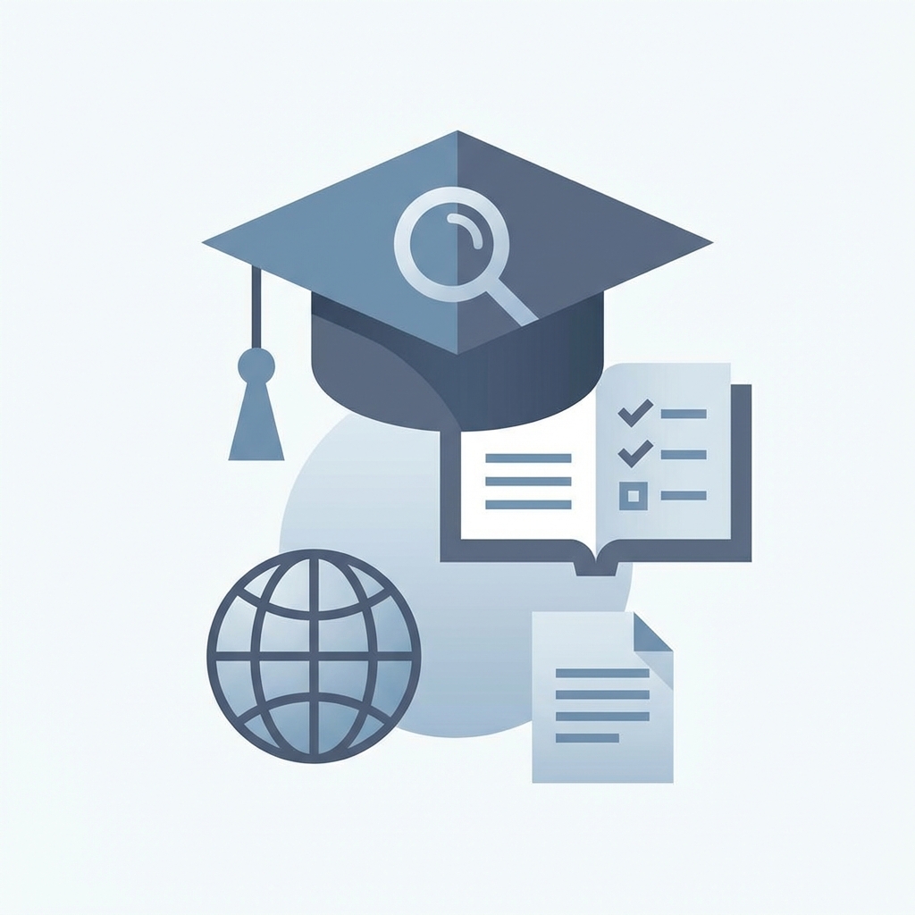 Graduation cap and compliance checklist illustration